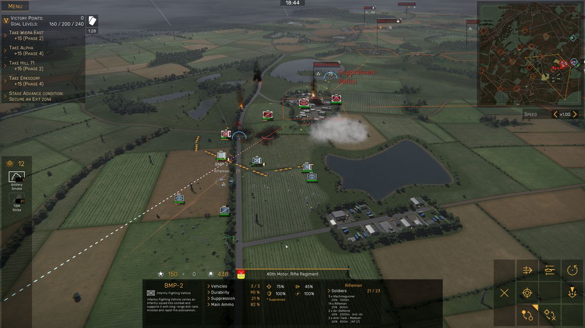 An image of warsaw pact and NATO forces fighting in the Cold War RTS Regiments.