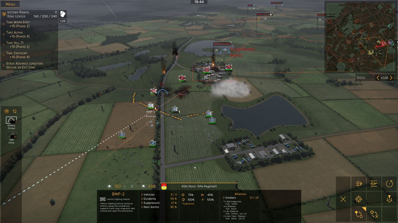 An image of warsaw pact and NATO forces fighting in the Cold War RTS Regiments.
