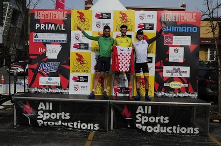 Stephen Bassett takes the overall leader's jersey, plus the mountains classification, while Grant Koontz wins the points jersey and Alex Hoehn the best young rider jersey