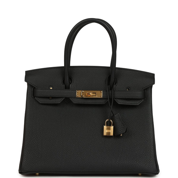 Hermes Birkin 30 Black Togo Gold Hardware
