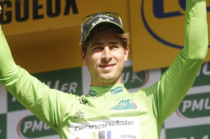 Peter Sagan (Cannondale) in the green jersey with one day to go
