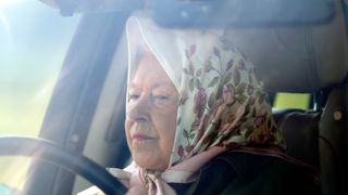 windsor, united kingdom may 10 embargoed for publication in uk newspapers until 24 hours after create date and time queen elizabeth ii drives herself in her range rover car as she attends day 3 of the royal windsor horse show in home park on may 10, 2019 in windsor, england photo by max mumbyindigogetty images