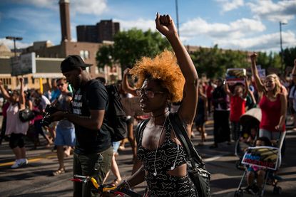 Black Lives Matter protesters in Minneapolis, Minnesota
