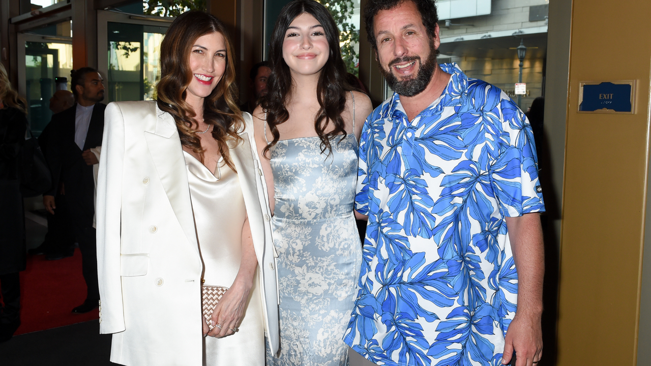 Jackie Sandler, Sunny Sandler and Adam Sandler at the premiere of &quot;The Out-Laws&quot; held at Regal L.A. Live on June 26, 2023 in Los Angeles, California.