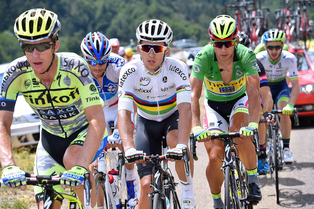 Michal Kwiatkowski and Peter Sagan in the breakaway.