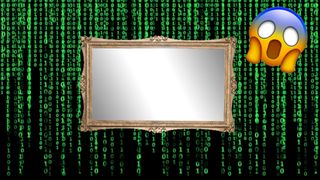A mirror on a matrix background