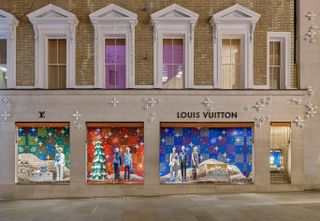 Louis Vuitton Christmas installation with Lego at New Bond Street Store London