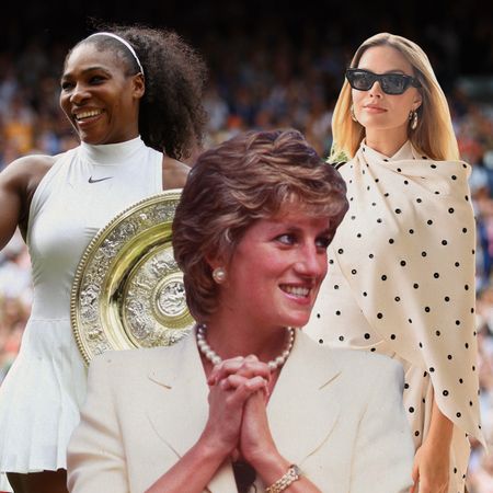 a collage of players and spectators at Wimbledon