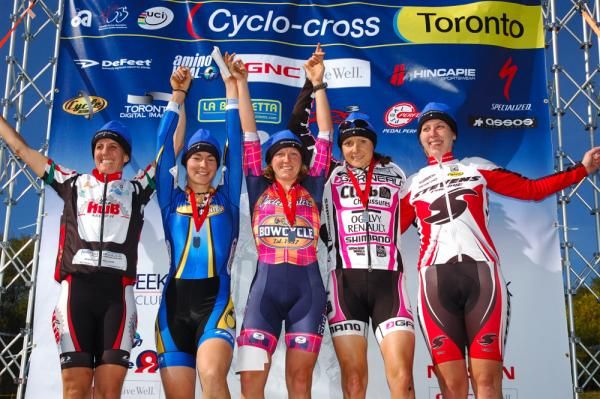 Elite Women's Podium, Toronto UCI Cross, Day 1.