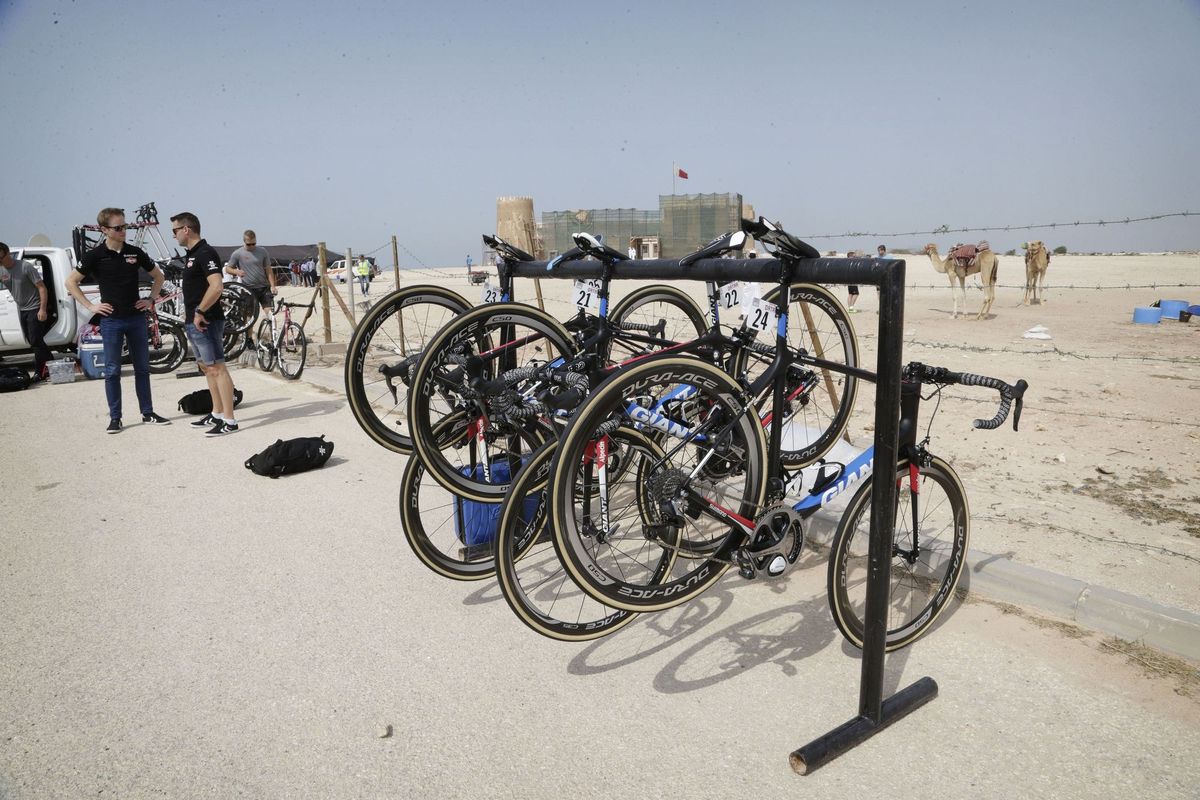 Bikes hanging in the desert