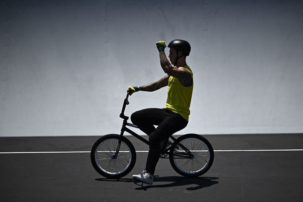 Australias Logan Martin competes in the cycling BMX freestyle mens park final at the Ariake Urban Sports Park during the Tokyo 2020 Olympic Games in Tokyo on August 1 2021 Photo by Lionel BONAVENTURE AFP Photo by LIONEL BONAVENTUREAFP via Getty Images