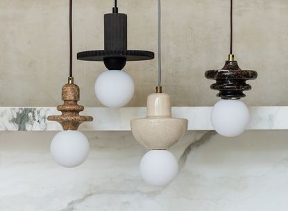 four hanging pendants by livingetc for lights & lamps