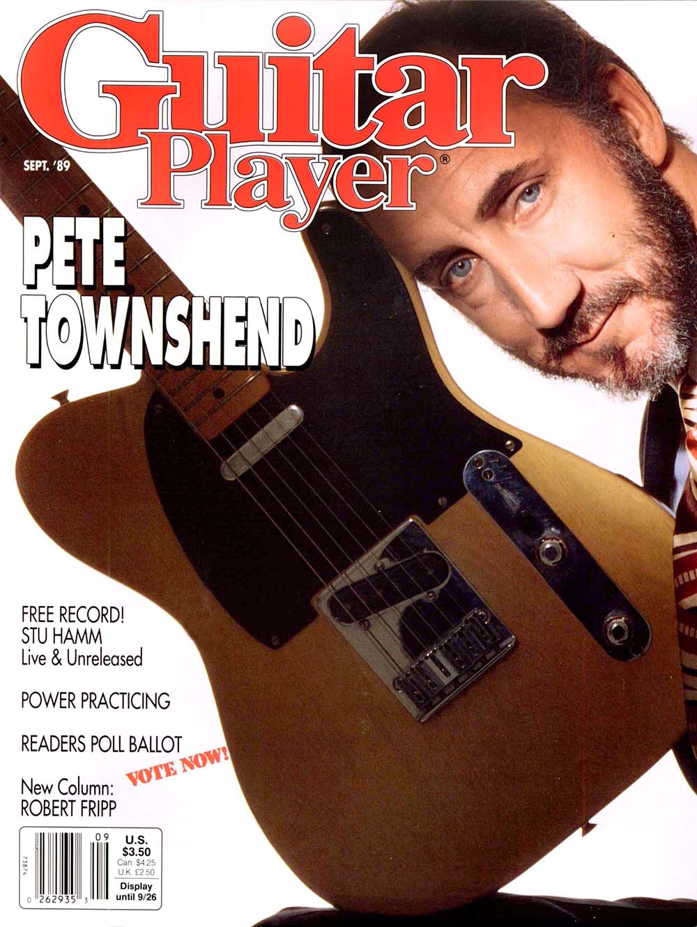 The cover of Guitar Player's September 1989 issue feature Pete Townshend