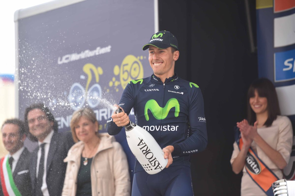 Adriano Malori sprays the champagne