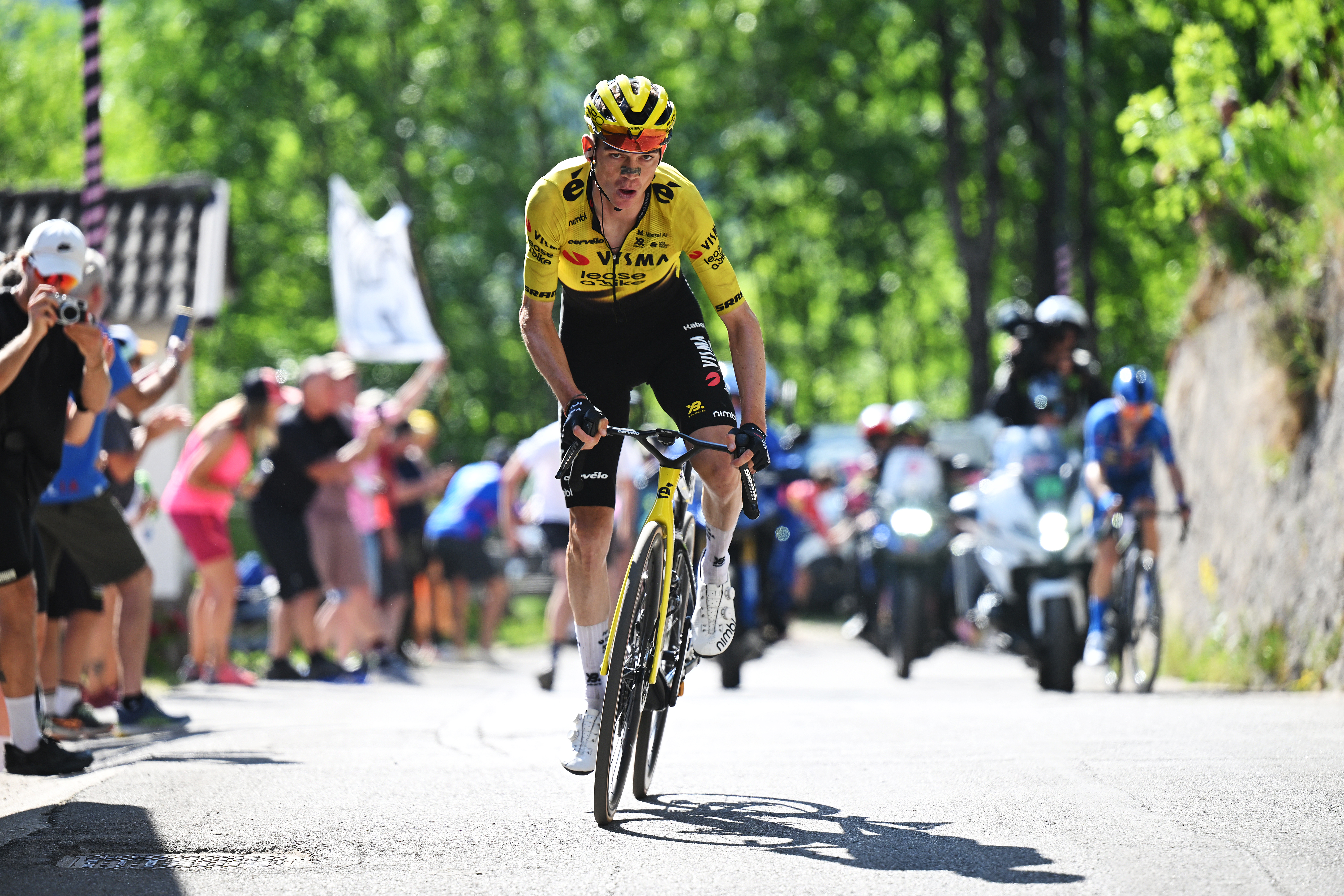 Sepp Kuss on stage 19 of the Giro d'Italia