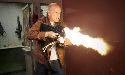 Bruce Willis thrills viewers in the briefest of brief teasers for his upcoming movie "Looper."
