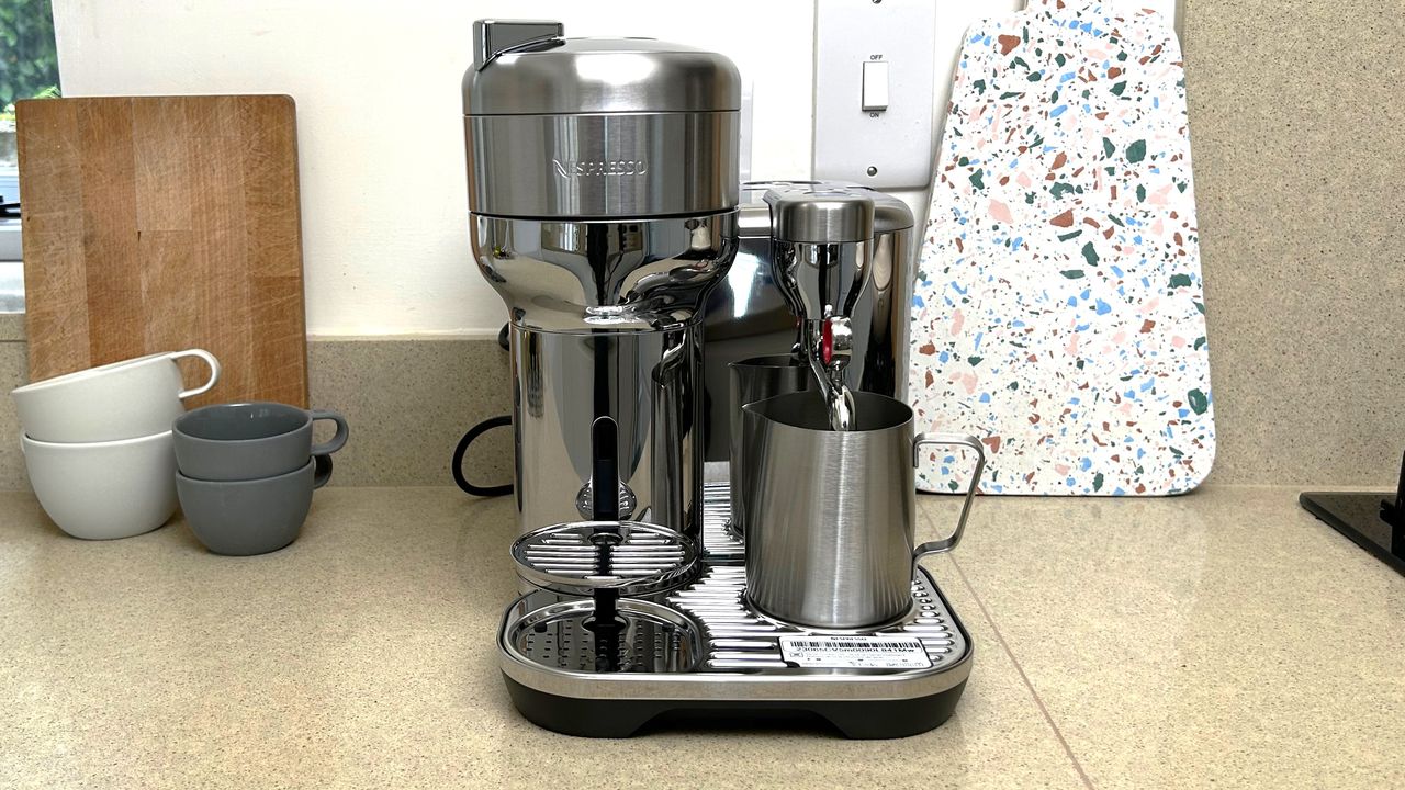 Nespresso Vertuo Creatista machine on kitchen counter