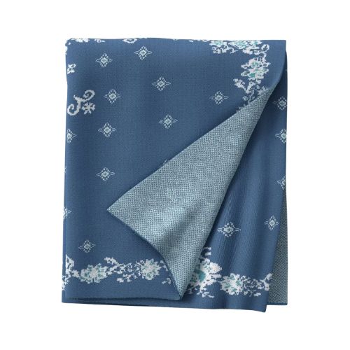 Threshold designed w/Studio McGee, Floral Knit Jacquard Throw Blanket Blue/Cream