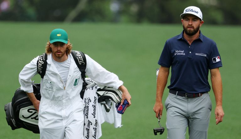 Young and McKean walk at Augusta National