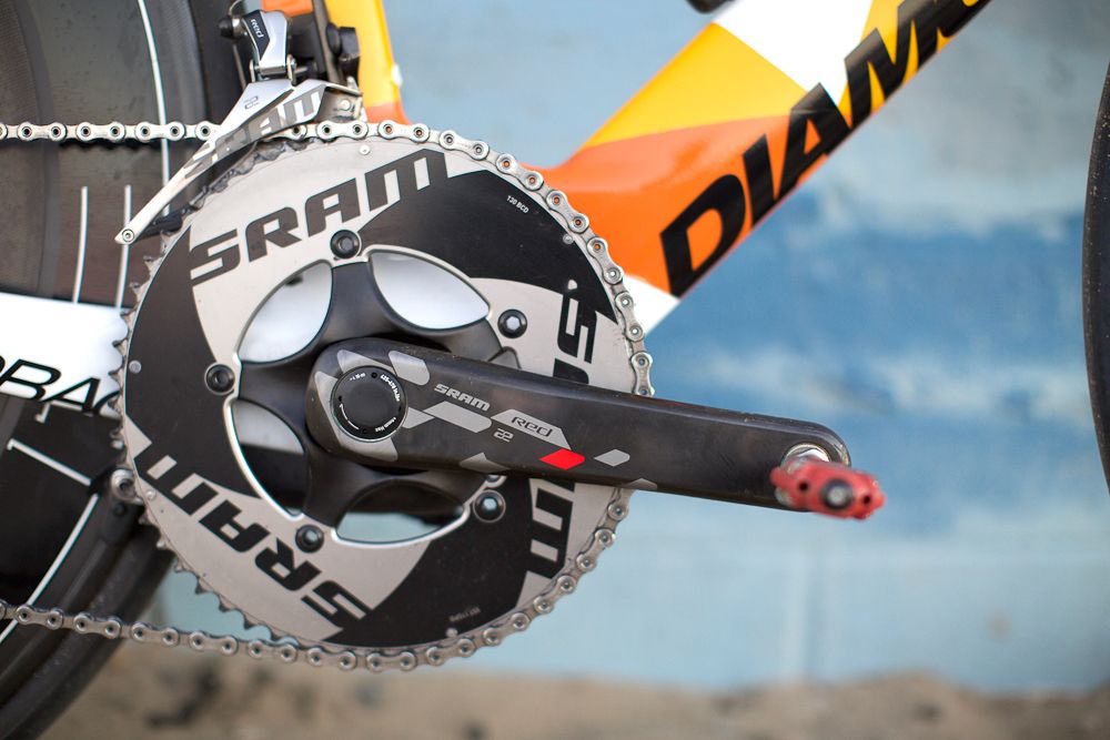 SRAM supplies the drivetrain and the Speedplay the pedals.