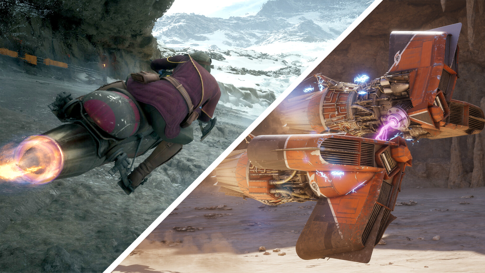 Star Wars pod racing in a video game