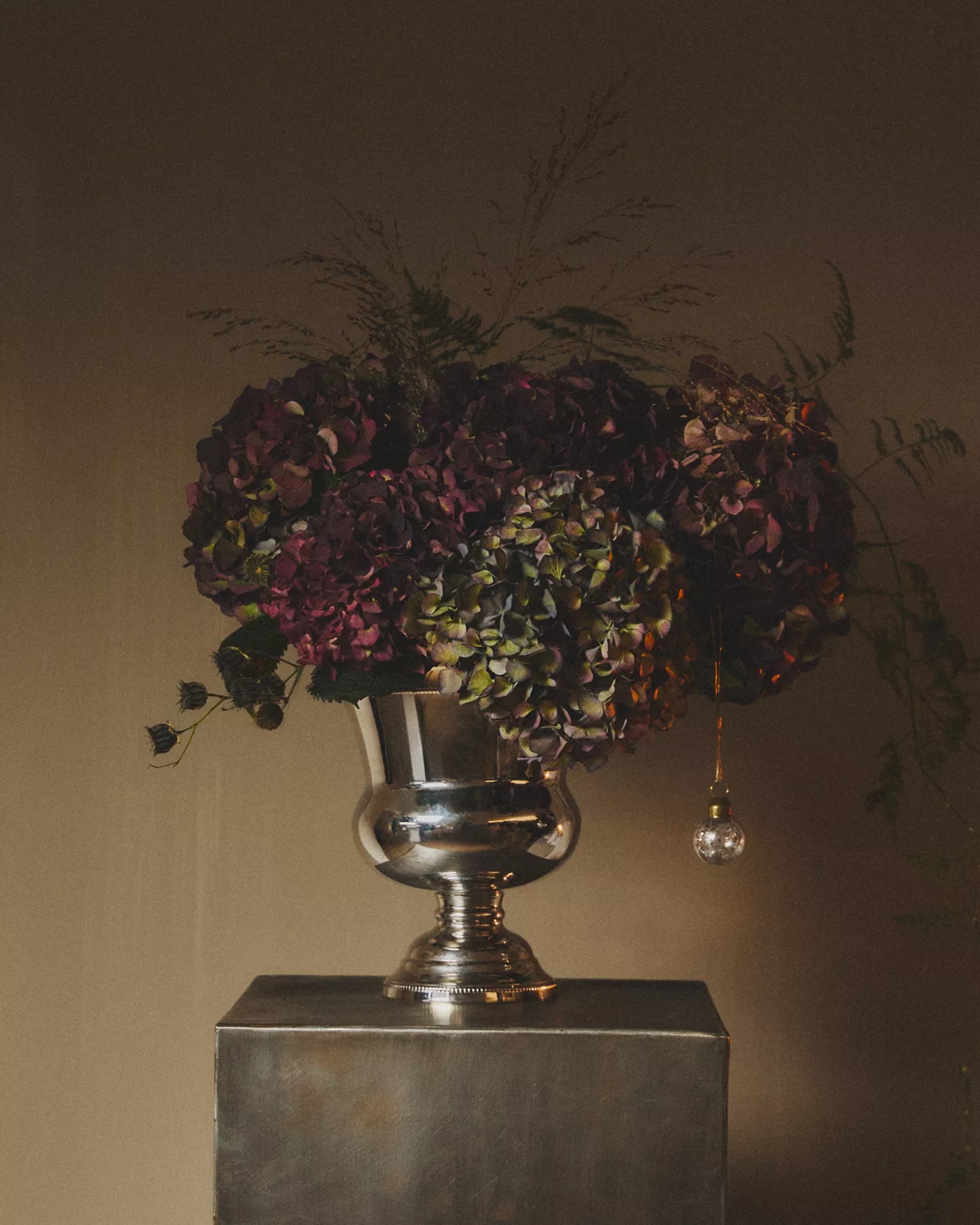 Zara Home, Steel Wine Glass Vase and Christmas Bunch Decoration