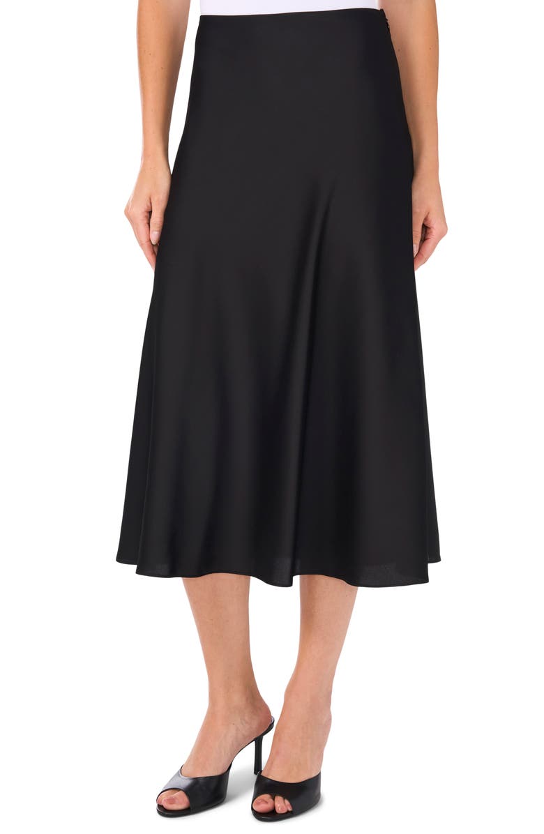 Bias Cut Satin Midi Skirt