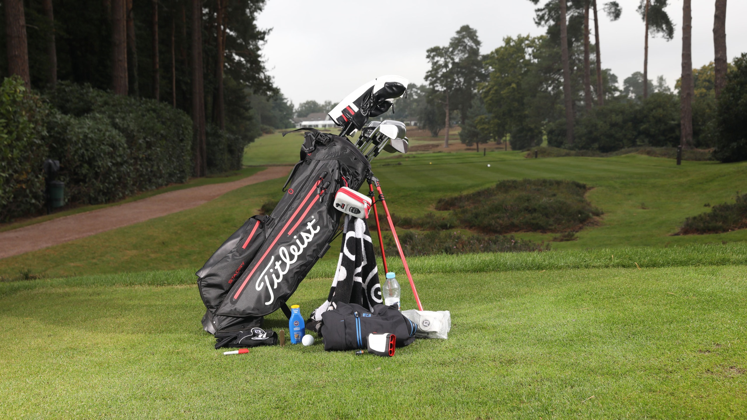 Contents of a golf bag