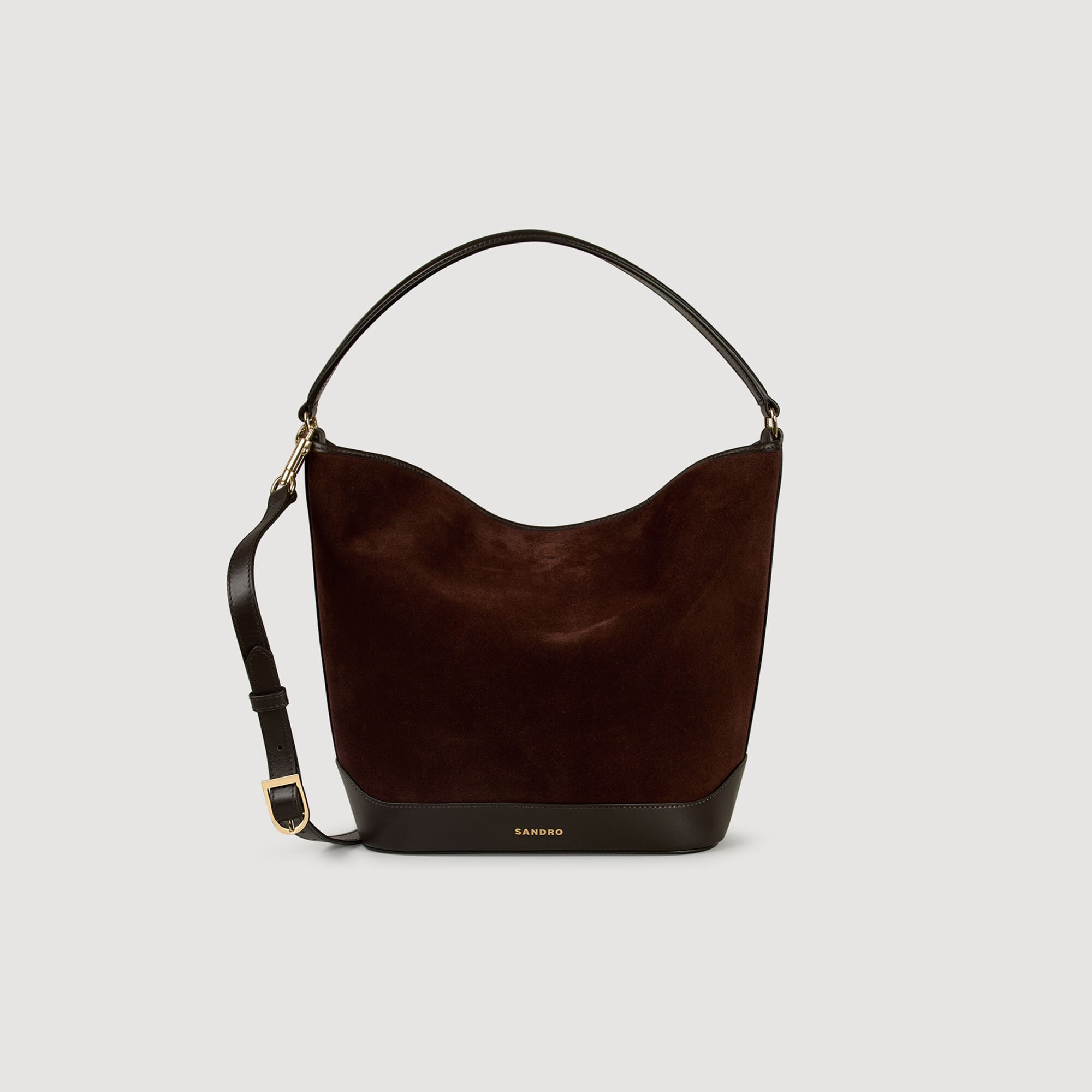 Tangoso Suede and Leather Bucket Bag