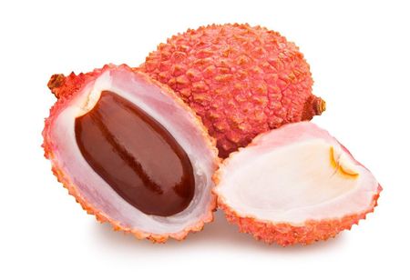 Sliced Open Lychee Fruit