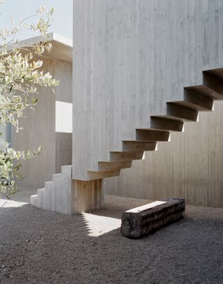 Mori House concrete exterior staircase