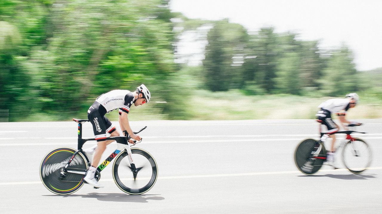 Accelerating on the TT bike