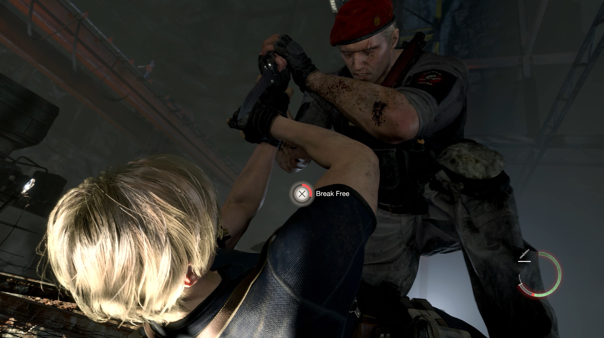 Resident Evil 4 remake Krauser luta de faca