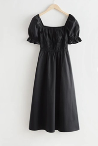 &amp; Other Stories, Puff sleeve midi dress,   $119