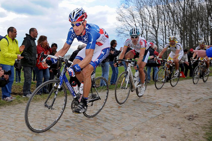 Cycling: 108th Paris-Roubaix 2010George HINCAPIE (Usa)/ Jurgen ROELANDTS (Bel)/ Compiegne - Roubaix (259 Km)/ Parijs /(c) Tim De Waele