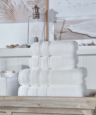 Bale of white towels