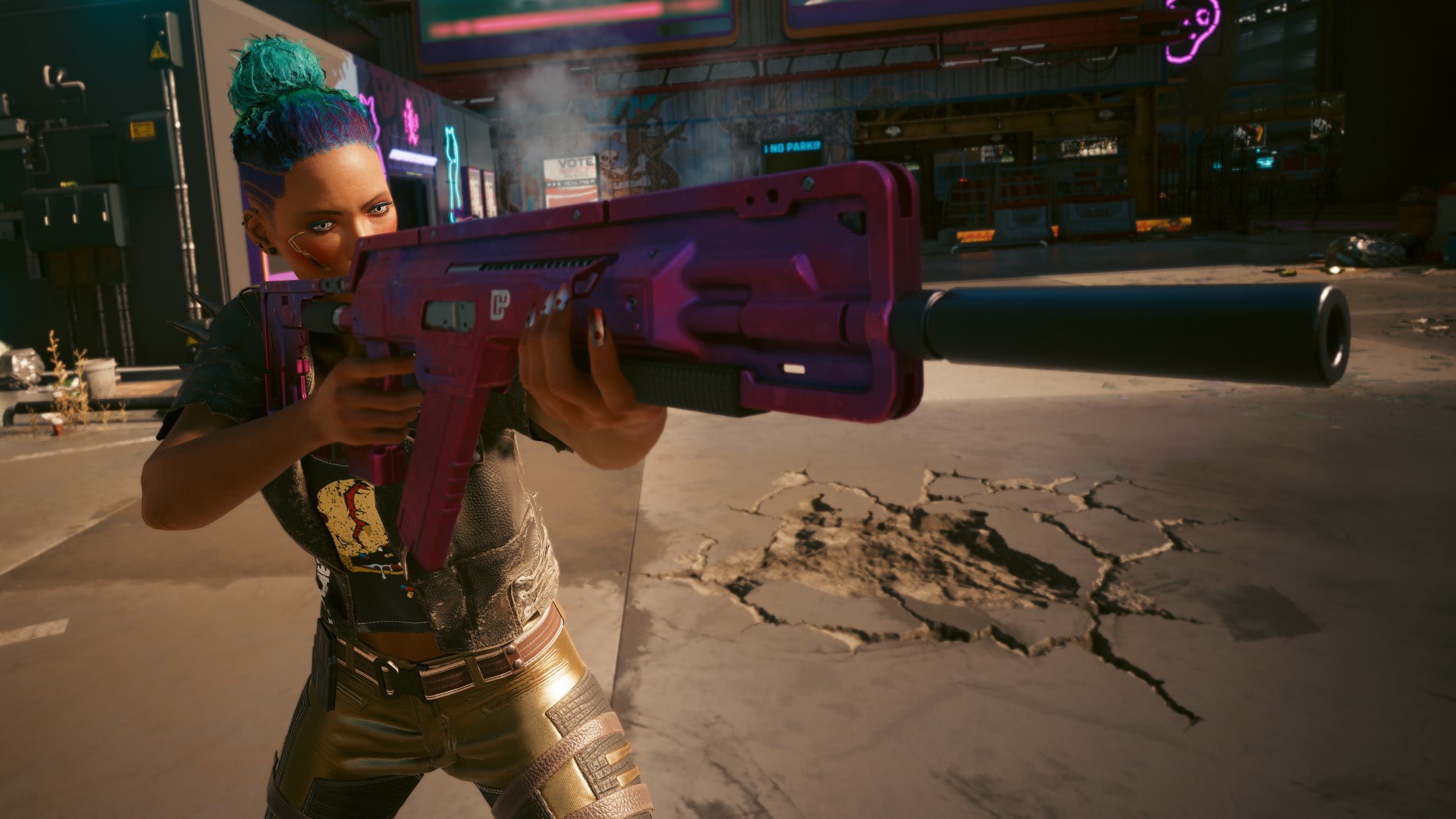 Cyberpunk 2077 2.0 sneakily adds a ‘look at your cool gun’ button