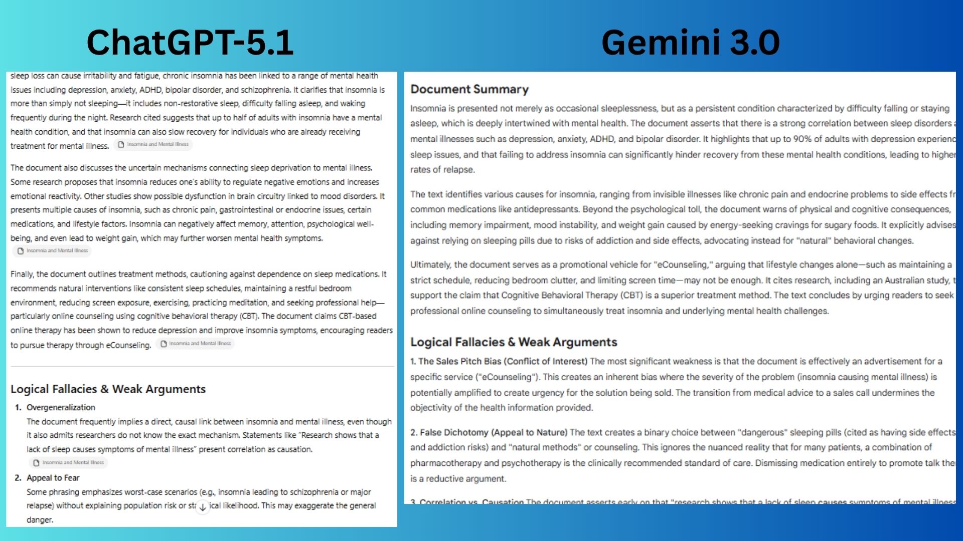chatGPT vs. gemini