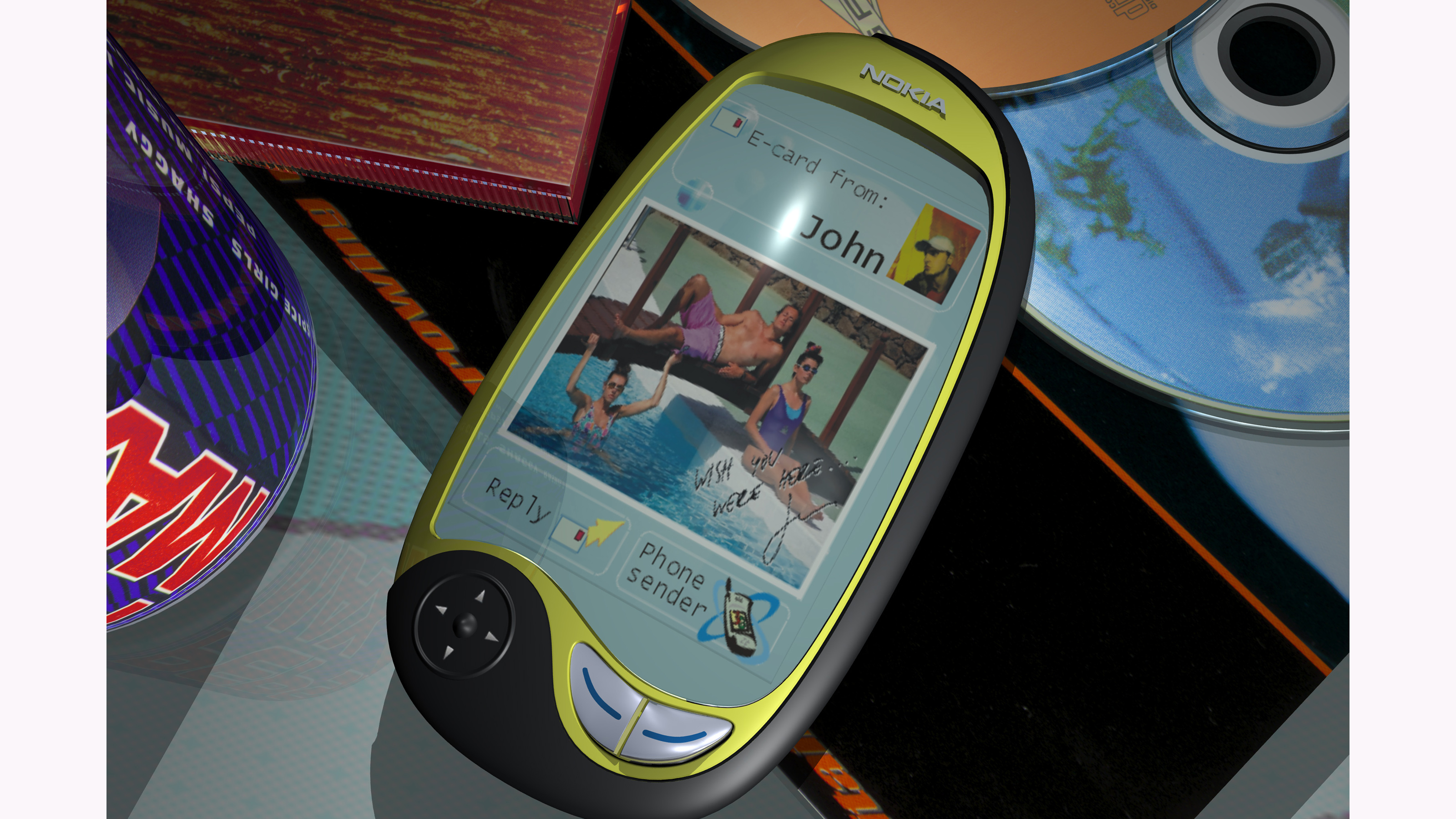 A render showing a prototype Nokia phone