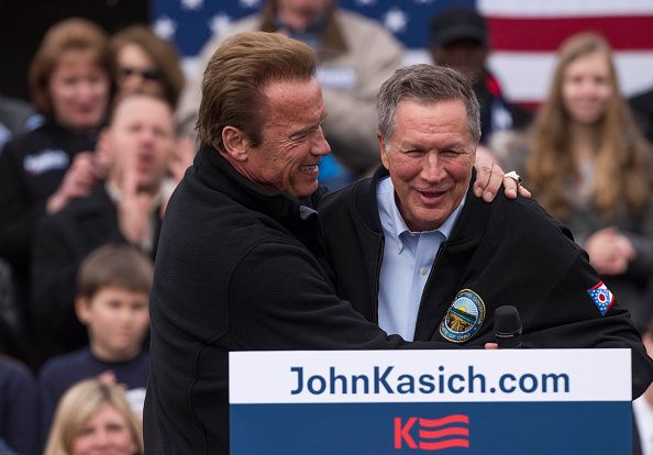 Arnold Schwarzenegger and John Kasich.