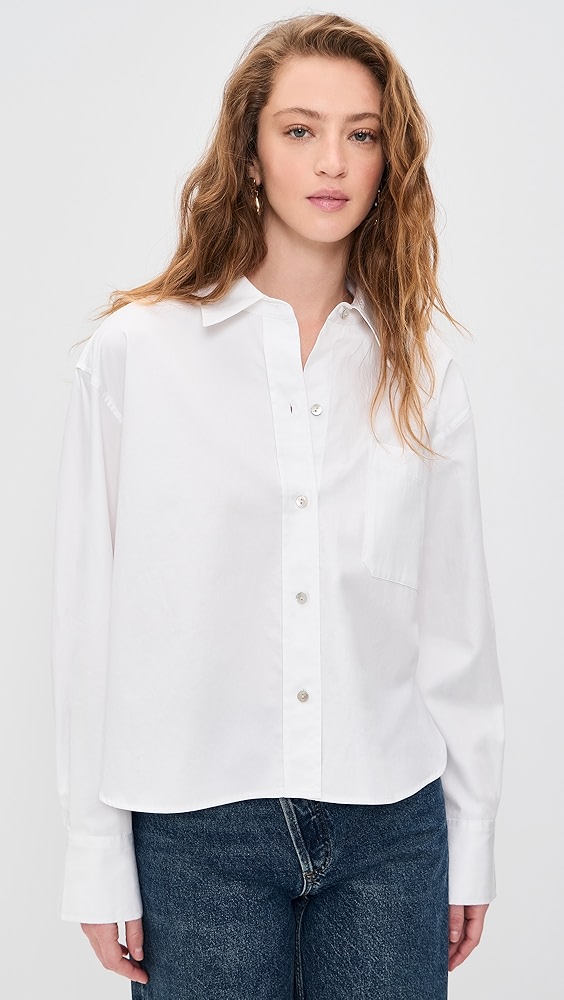 Vince Cropped Long Sleeve Shirt