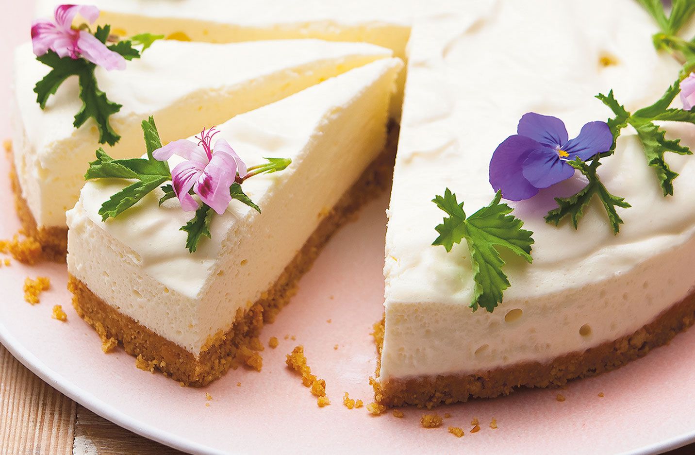 Lemon geranium cheesecake recipe