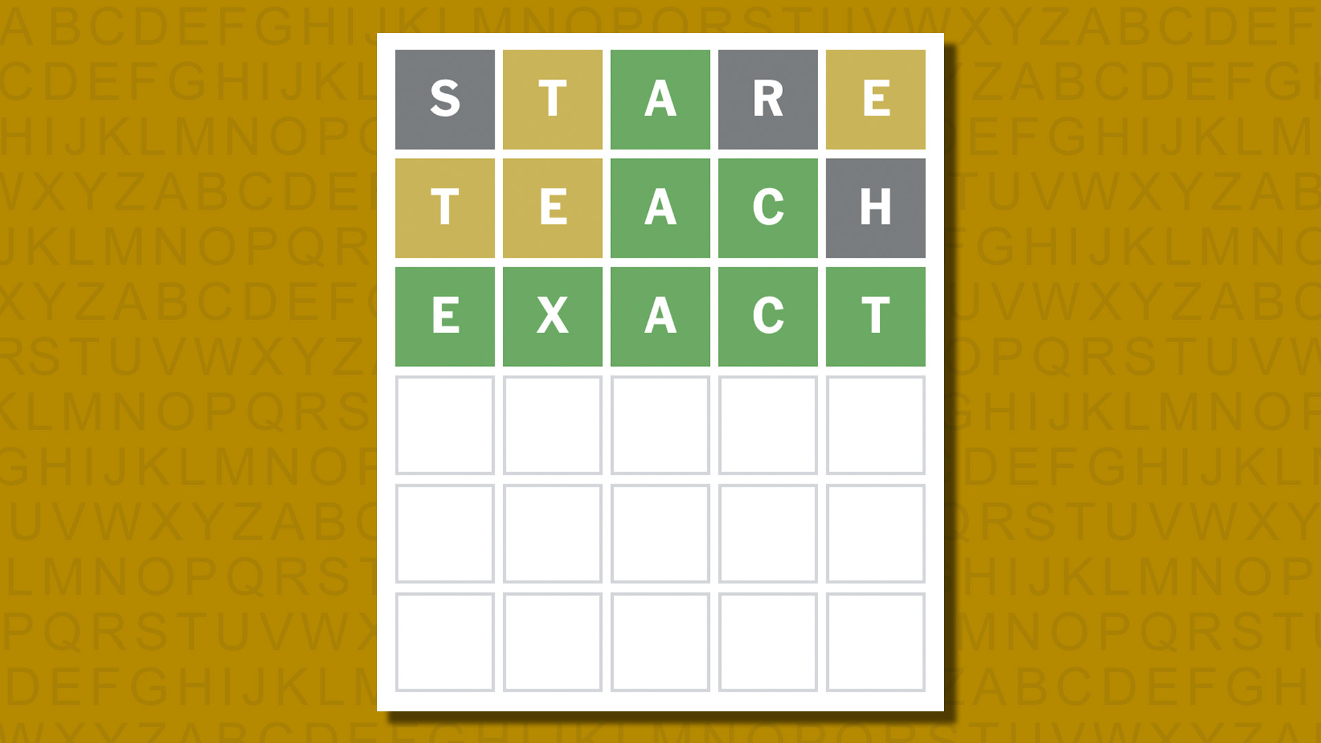 Wordle answer 790 on a yellow background