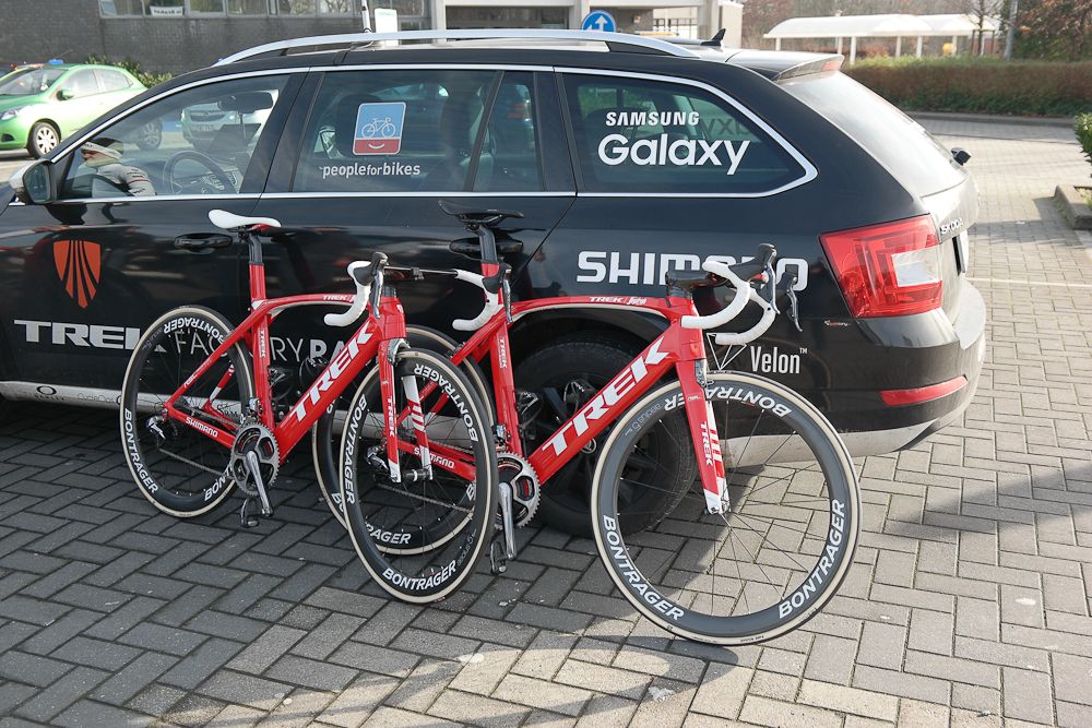 Trek bikes are ready to roll for the Omloop recon ride