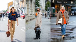 street style images of people showing how to style a hoodie