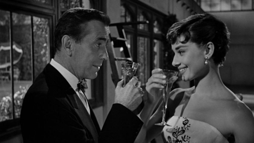 Humphrey Bogart and Audrey Hepburn in Sabrina