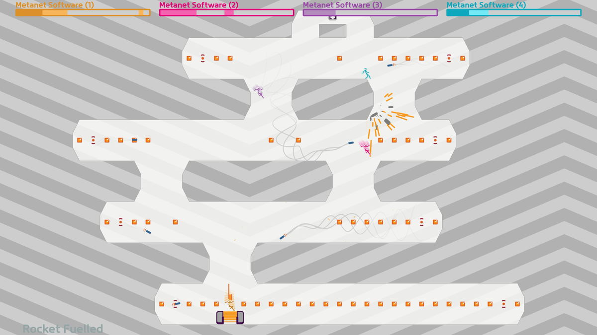 A platforming gauntlet from the game N Plus Infinity Times Two