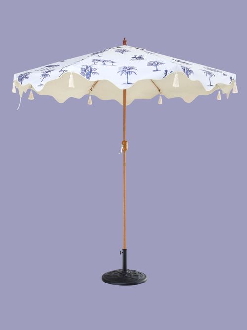 Tropical Pattern Tassel Parasol