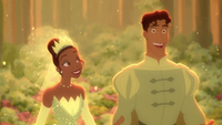 Tiana and Naveen after turning back human in The Princess And The Frog