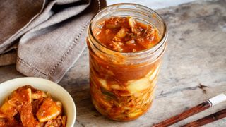 Kimchi in a jar